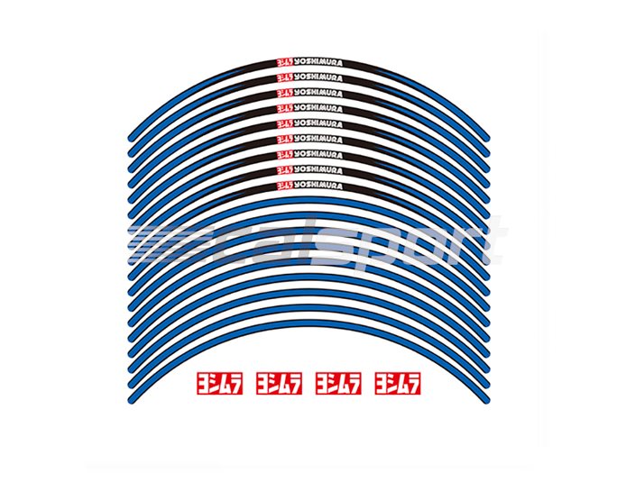 904-221-1200 - Yoshimura Wheel Rim Sticker Set - Blue (Other Colours Available)