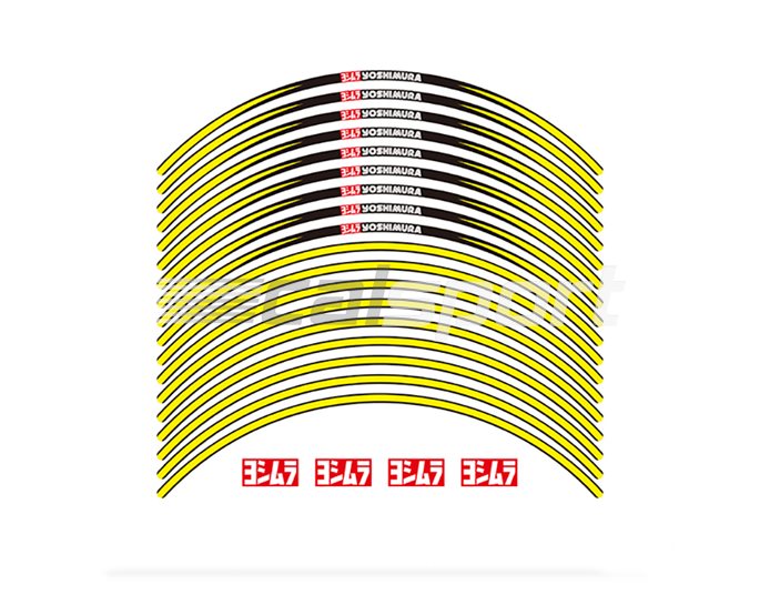 904-221-1300 - Yoshimura Wheel Rim Sticker Set - Yellow (Other Colours Available)