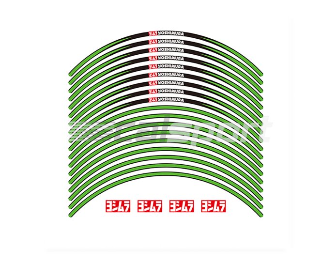 904-221-1400 - Yoshimura Wheel Rim Sticker Set - Green (Other Colours Available)