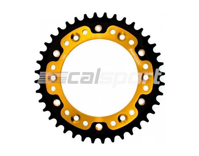 Supersprox Stealth Sprocket, Anodised Alloy, Gold Centre, 40 teeth