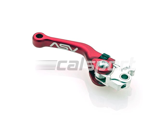 BDC616-SR - ASV C6 Forged MX Unbreakable Brake Lever, Red  -  This is a shorter length lever