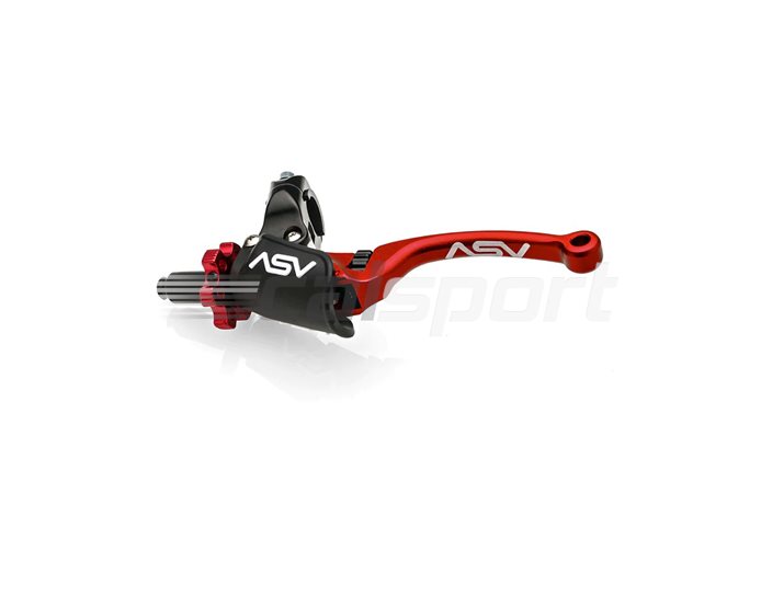 CDC606PX-R - ASV C6 Forged Clutch Lever Red, with ASV Pro Rotator Perch
