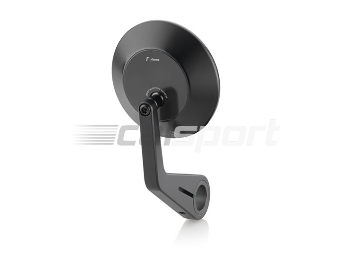 Rizoma Eccentrico Bar-end Mirror, Black (other colours available) - Sold individually. Clamp type. Adapter MA434 required.