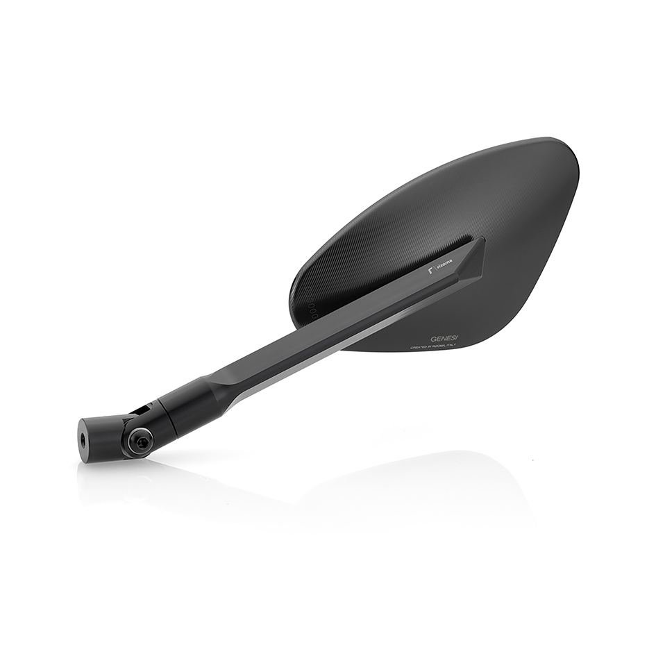 Rizoma Genesi Mirror, Right hand, Black (other colours available