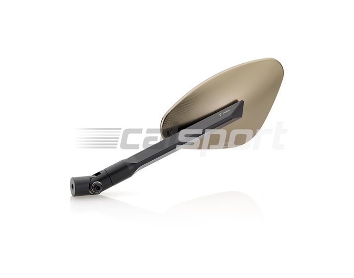 BS173Z - Rizoma Genesi Mirror, Right hand, Bronze (other colours available) - Naked models only. Sold individually. Handlebar mirror adapter BS713B required.