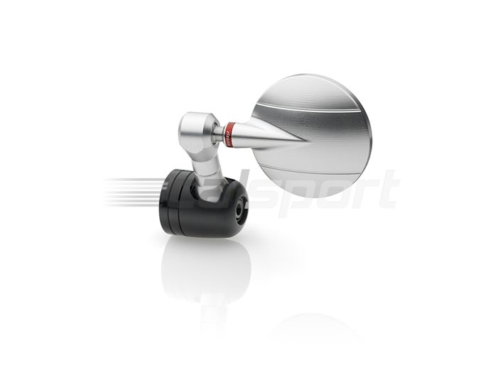 Rizoma Spy-R Bar-end Mirror,  Silver, other colours available - Sold individually. Bolt in end mount type. Mirror adapter BS830B required.