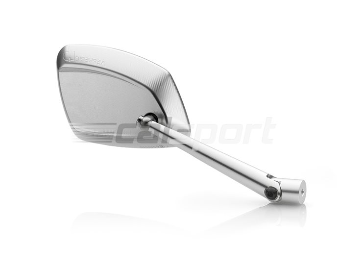 BS210A - Rizoma 4D Mirror, Left hand, Silver (other colours available) - Naked models only. Sold individually. Handlebar mirror adapter BS713B required.