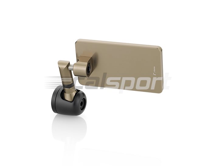 BS211Z - Rizoma Quantum Bar-End Mirror,  Bronze (other colours available) - Sold individually. Bolt in end mount type. Mirror adapter LP320B required.