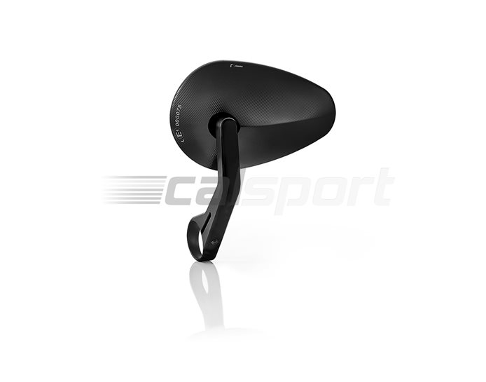 Rizoma Reverse Radial Bar-end Mirror, Black (other colours available) - Sold individually. Clamp type. Adapter MA433 required.