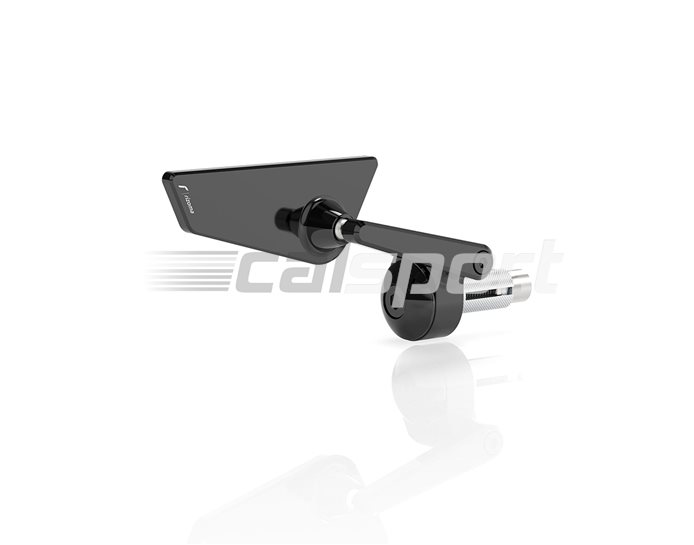 BS295B - Rizoma Cut-Edge universal hyper-compact rearview mirror, black - Single Mirror, handed. Adapters included for most bikes.