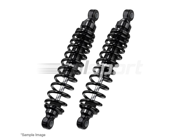 Y0063WMB42V2 - Bitubo Twin Shocks with Manual Adjustment, Reduced Ride Height  - Length 266Mm Black Spring
