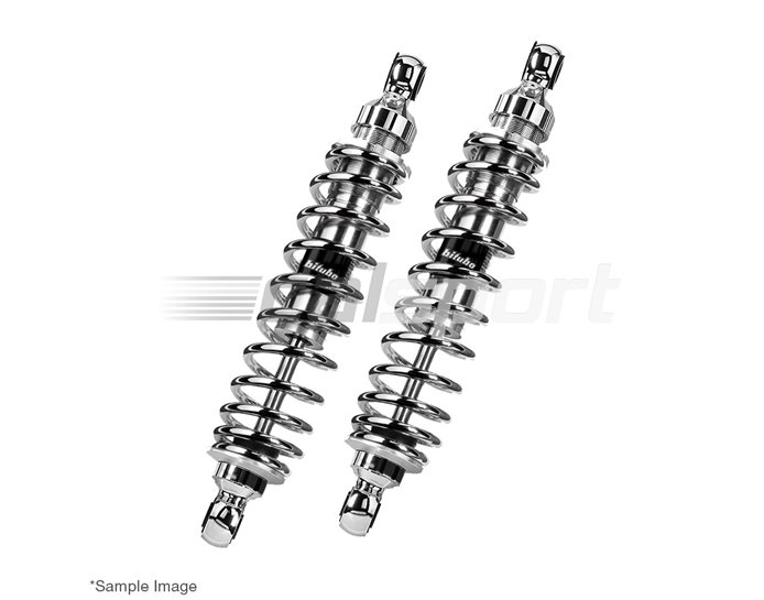 Bitubo Twin Shocks with Manual Adjustment, Reduced Ride Height  - Length 366Mm Chrome Spring [R]
