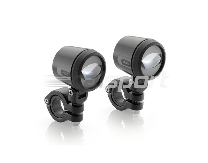 Image displaying a pair of Rizoma LED Auxiliary Lights from the Rizoma Lights Category.