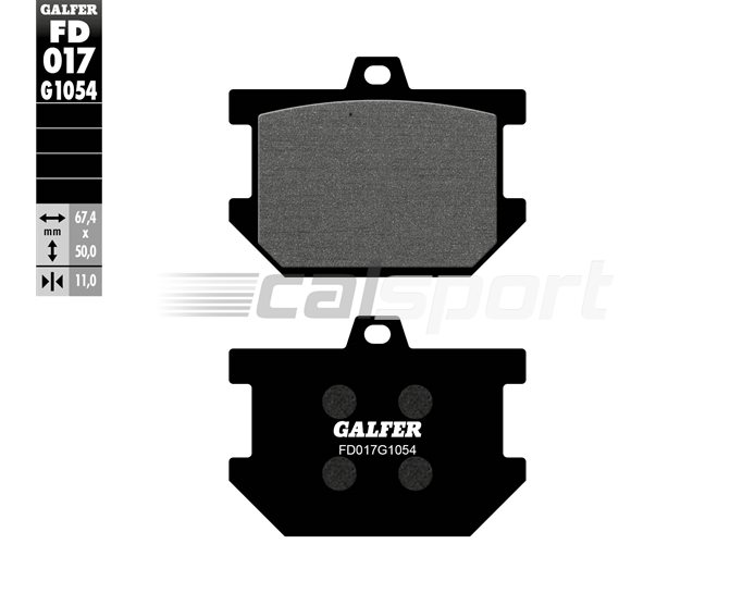 Galfer Brake Pads, Front, Semi Metal - C,D,E