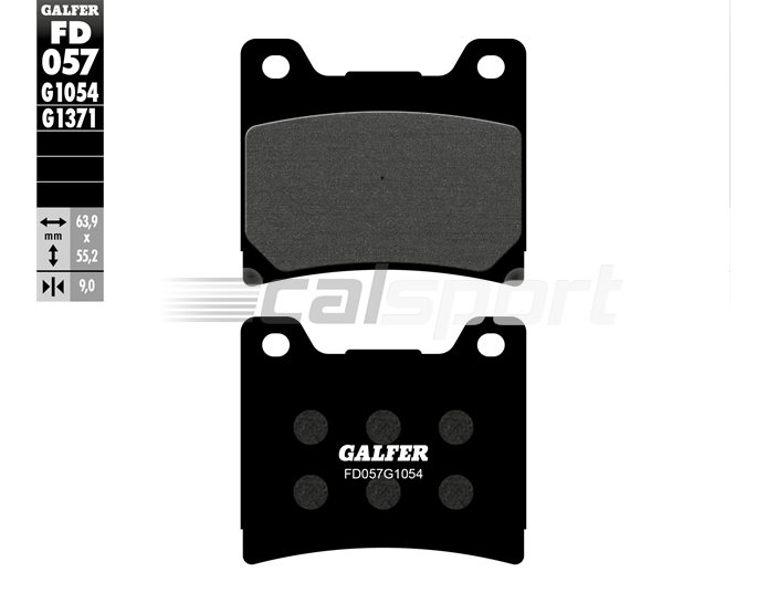 FD057-G1054 - Galfer Brake Pads, Rear, Semi Metal - R,SP