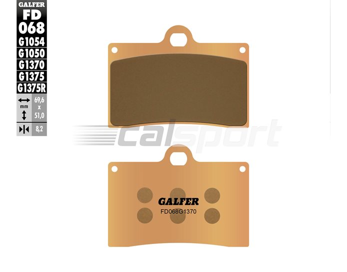 FD068-G1370 - Galfer Brake Pads, Front, Sinter Street - only CUP