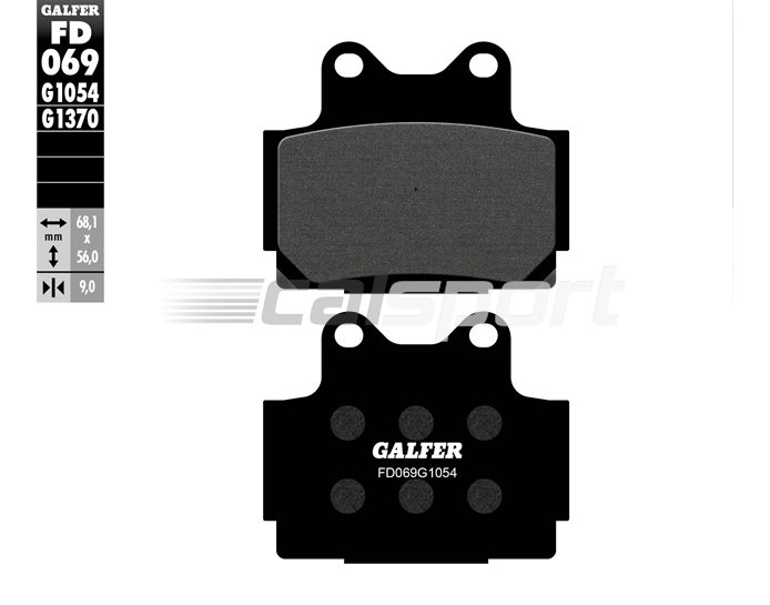 FD069-G1054 - Galfer Brake Pads, Rear, Semi Metal