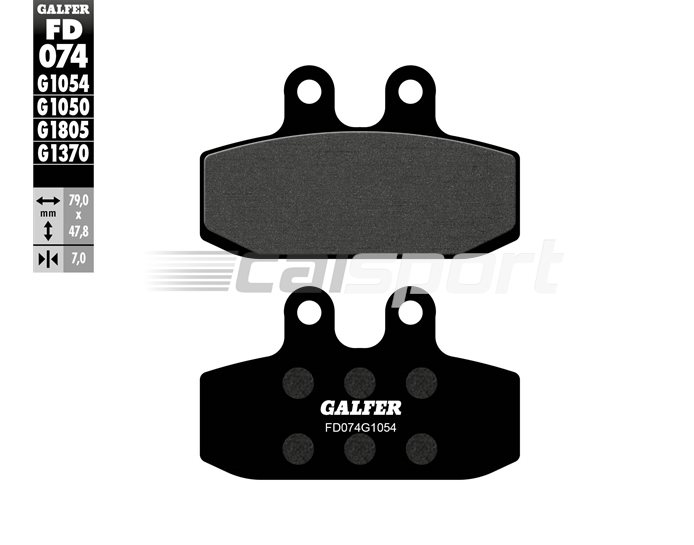 Galfer Brake Pads, Rear, Semi Metal - Café,Racer