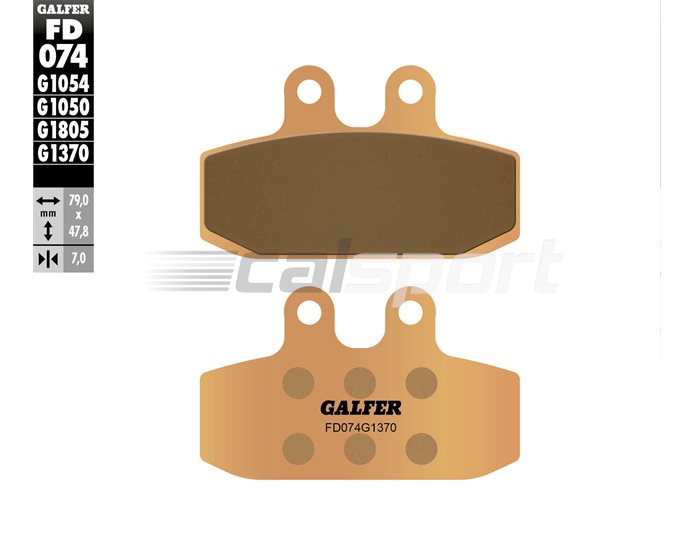 FD074-G1370 - Galfer Brake Pads, Rear, Sinter Street - Café,Racer,Scrambler