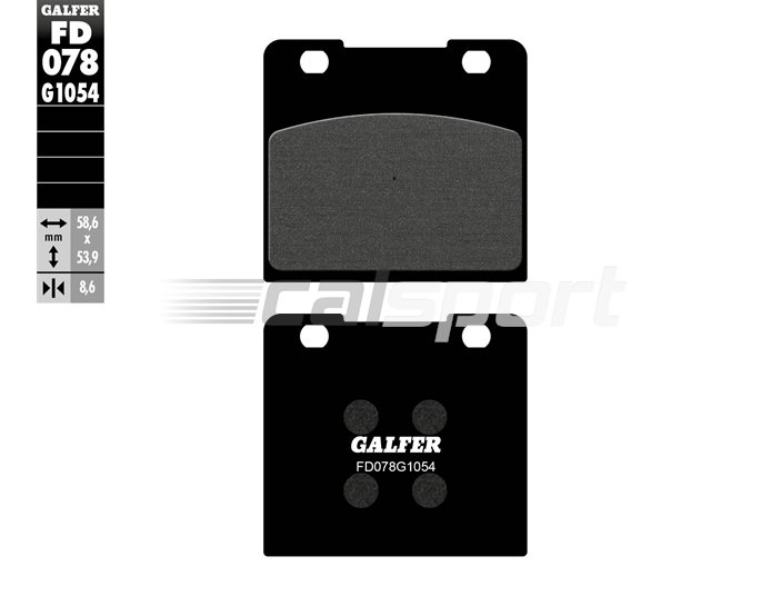 Galfer Brake Pads, Front, Semi Metal - only F
