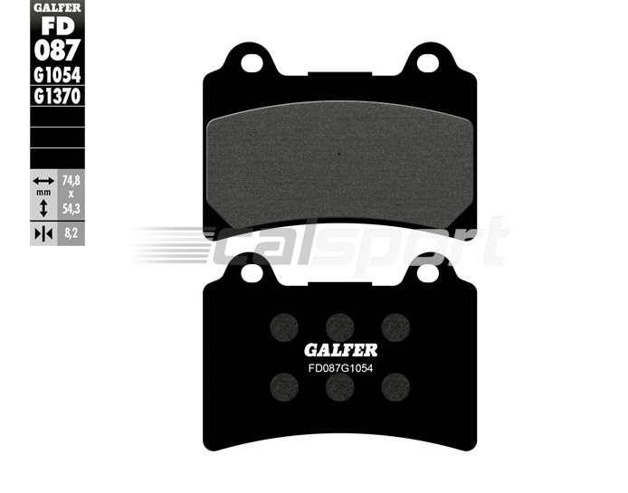 FD087-G1054 - Galfer Brake Pads, Front, Semi Metal
