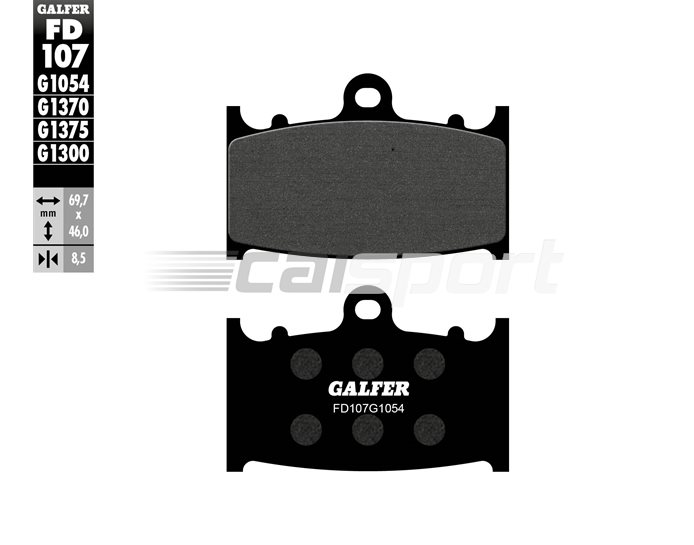 FD107-G1054 - Galfer Brake Pads, Front, Semi Metal - only Grand Tourer