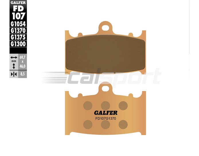 FD107-G1370 - Galfer Brake Pads, Front, Sinter Street - inc ABS