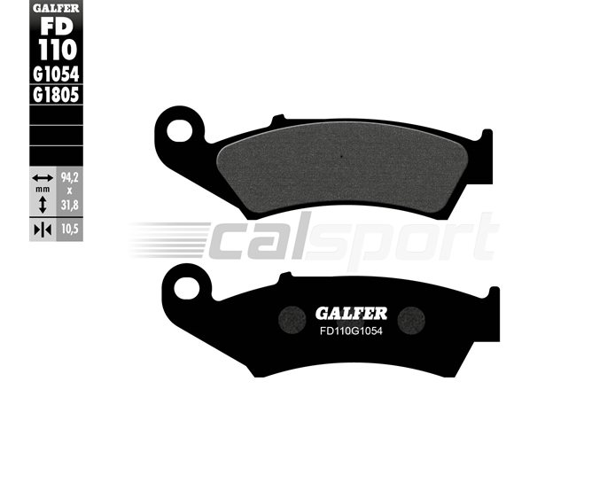 Galfer Brake Pads, Rear, Semi Metal - only R (RC30)