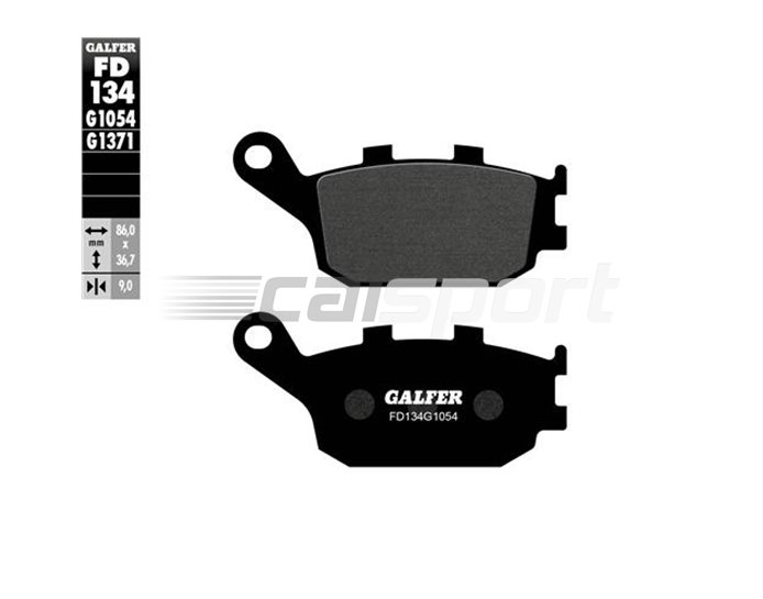 Galfer Brake Pads, Rear, Semi Metal - inc ,ABS