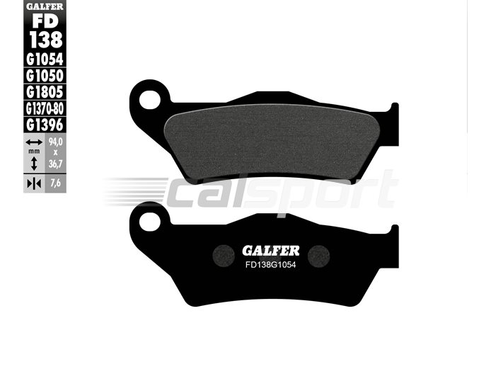 FD138-G1054 - Galfer Brake Pads, Front, Semi Metal - inc R