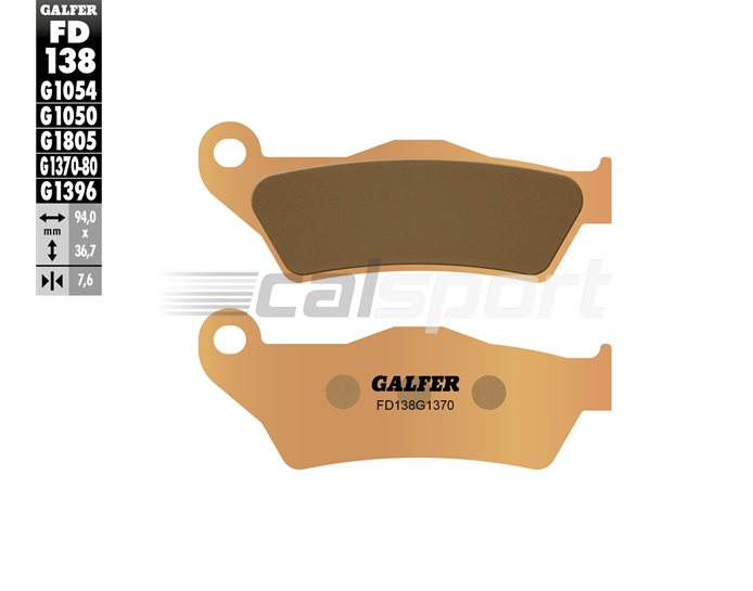 FD138-G1370 - Galfer Brake Pads, Rear, Sinter Street - only RAID
