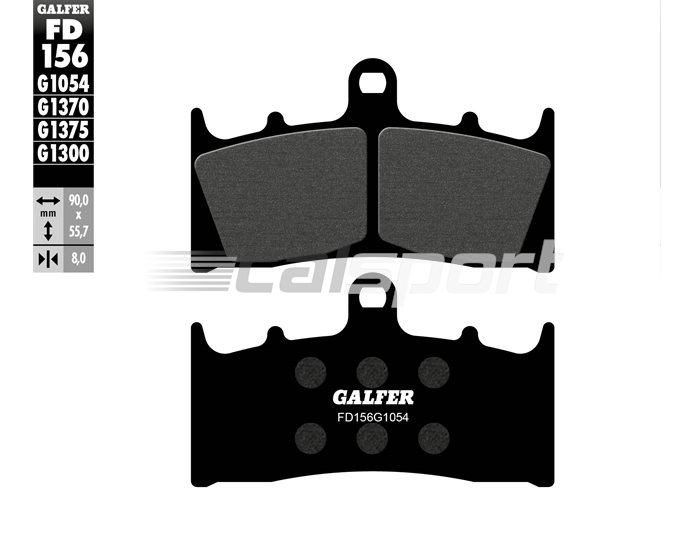 Galfer Brake Pads, Front, Semi Metal - inc R/S