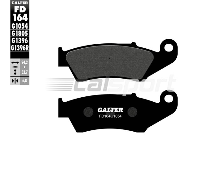 FD164-G1054 - Galfer Brake Pads, Front, Semi Metal