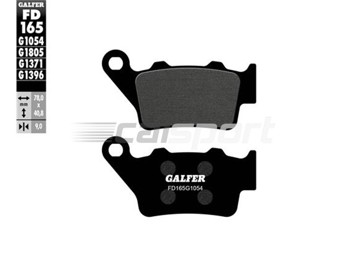 Galfer Brake Pads, Rear, Semi Metal - ABS,Forged wheels,Cast Wheels