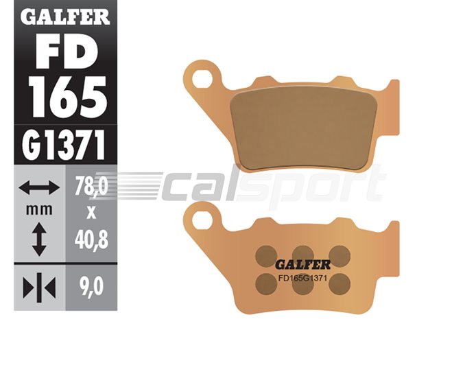 FD165-G1371 - Galfer Brake Pads, Rear, Sinter Street - ABS,Forged wheels,Cast Wheels