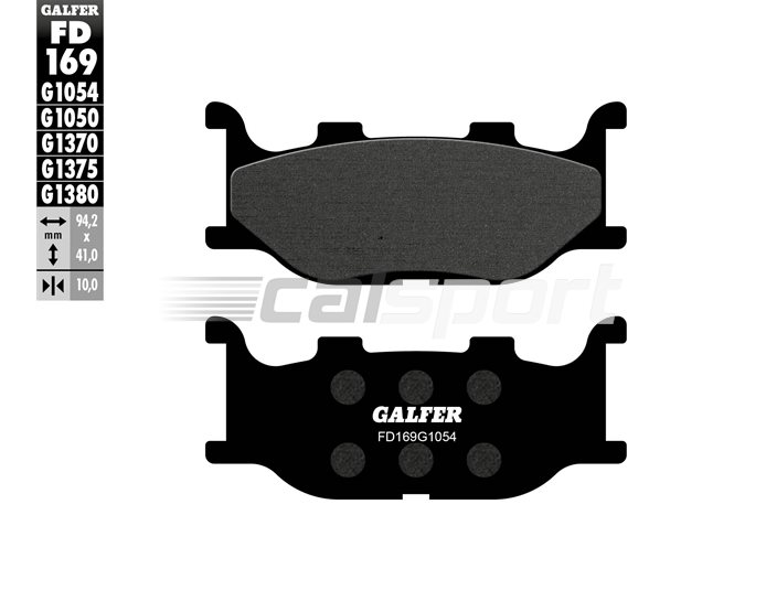 Galfer Brake Pads, Front, Semi Metal - inc ,ABS