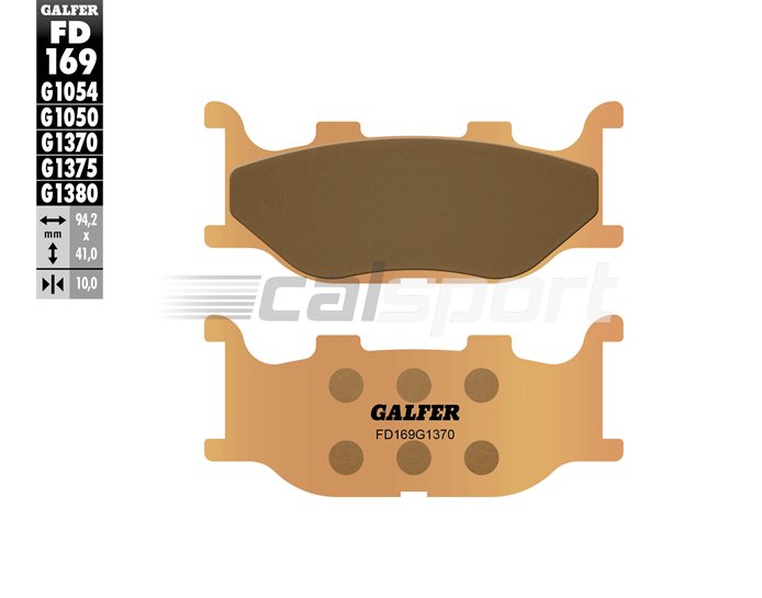 FD169-G1370 - Galfer Brake Pads, Front, Sinter Street - inc ABS