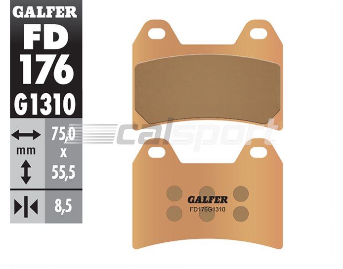 FD176-G1310 - Galfer Brake Pads, Front, Sinter Race - inc S,S Ohlins