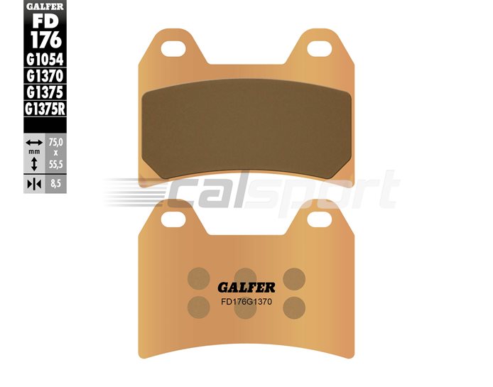 FD176-G1370 - Galfer Brake Pads, Front, Sinter Street - only DARK
