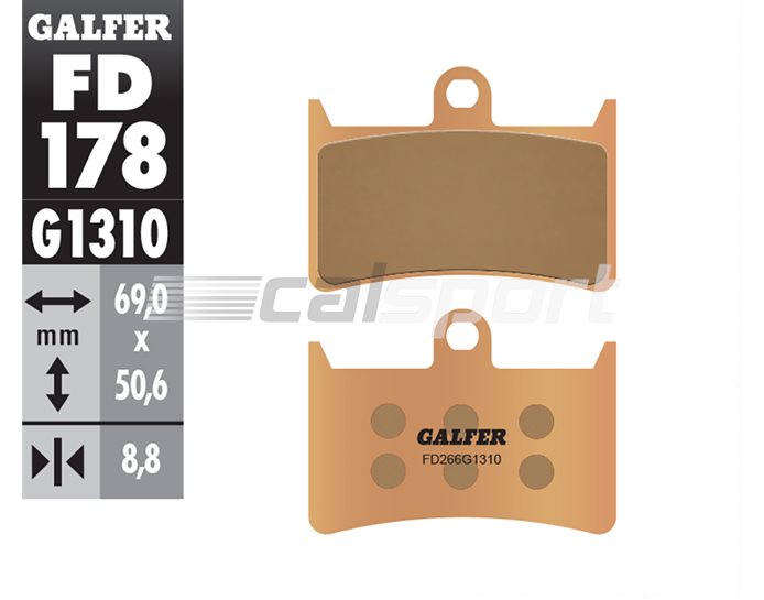 FD178-G1310 - Galfer Brake Pads, Front, Sinter Race - inc ABS