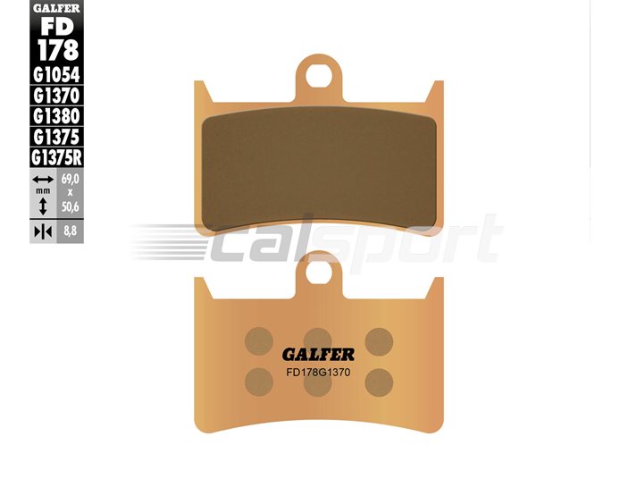 FD178-G1370 - Galfer Brake Pads, Front, Sinter Street - inc ABS,SP,Sports Tracker,Street Rally
