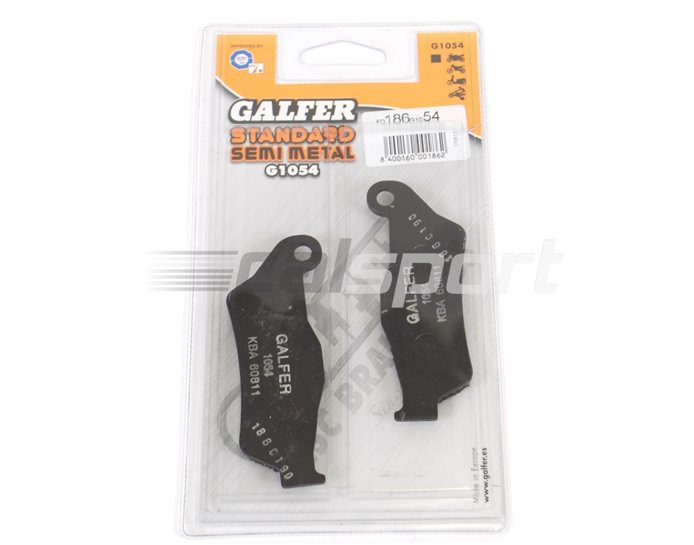 Galfer Brake Pads, Rear, Semi Metal - ABS,NO ABS