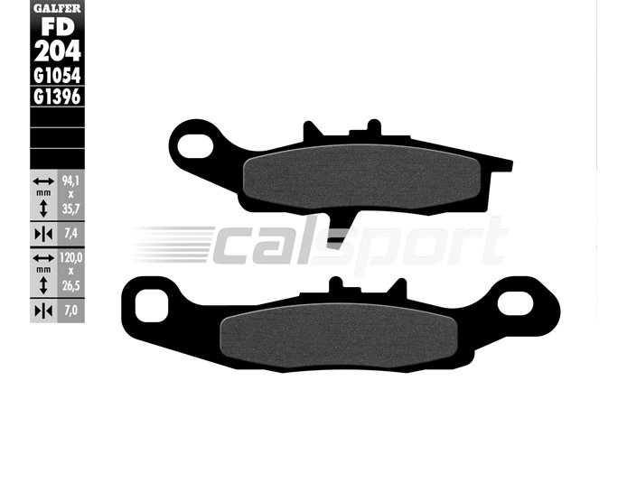 FD204-G1054 - Galfer Brake Pads, Front, Semi Metal