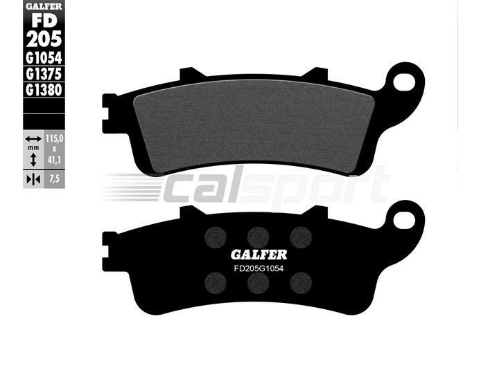FD205-G1054 - Galfer Brake Pads, Front, Semi Metal