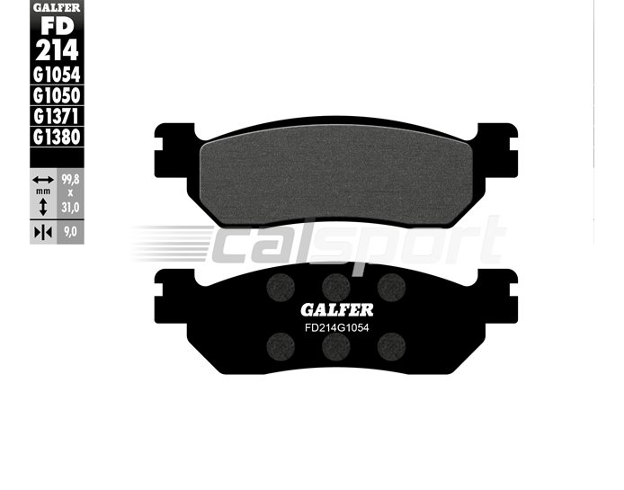 FD214-G1054 - Galfer Brake Pads, Rear, Semi Metal - only ABS