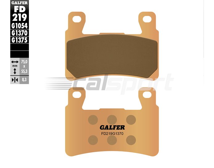 FD219-G1370 - Galfer Brake Pads, Front, Sinter Street - SUPER BOL D`OR / ABS,SUPER FOUR / ABS
