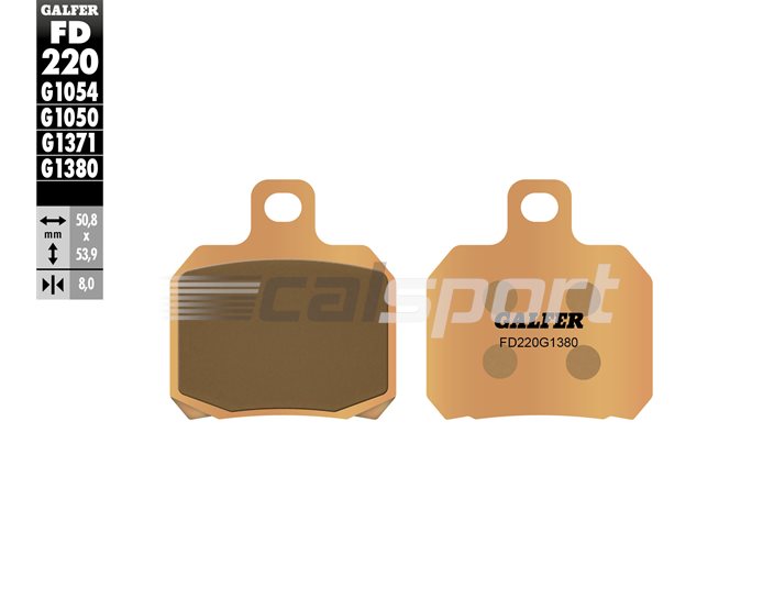 FD220-G1380 - Galfer Brake Pads, Rear, Sinter Scooter - inc 1198 R SP,1198 S