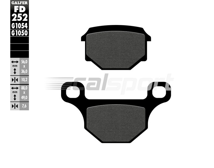 FD252-G1054 - Galfer Brake Pads, Rear, Semi Metal