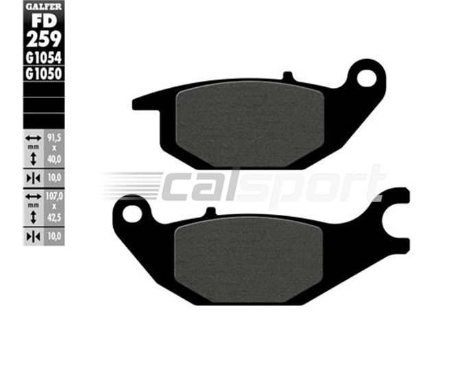 FD259-G1054 - Galfer Brake Pads, Rear, Semi Metal