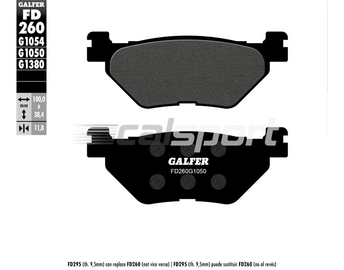 FD260-G1050 - Galfer Brake Pads, Rear, Scooter - only CUP